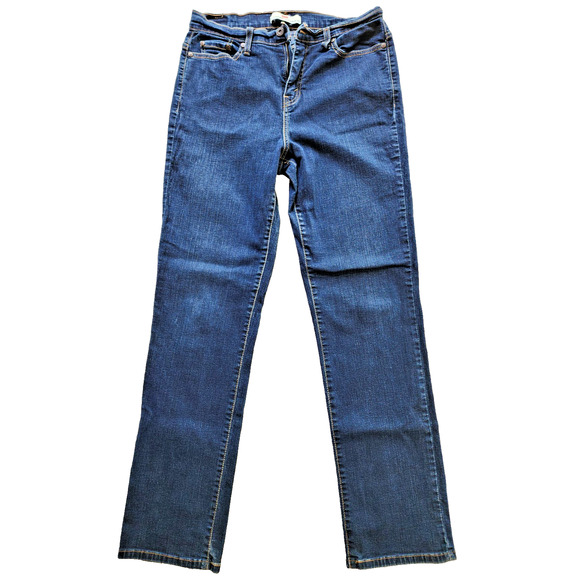 Levi's 512 •Perfectly Slimming Women's Stretch Denim Blue Jeans Bootcut Size 12M - Picture 1 of 9